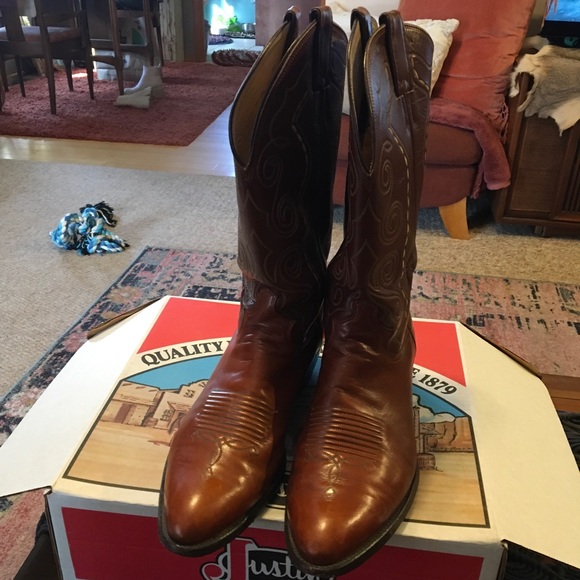Men’s Vintage Justin Boots - Picture 2 of 6